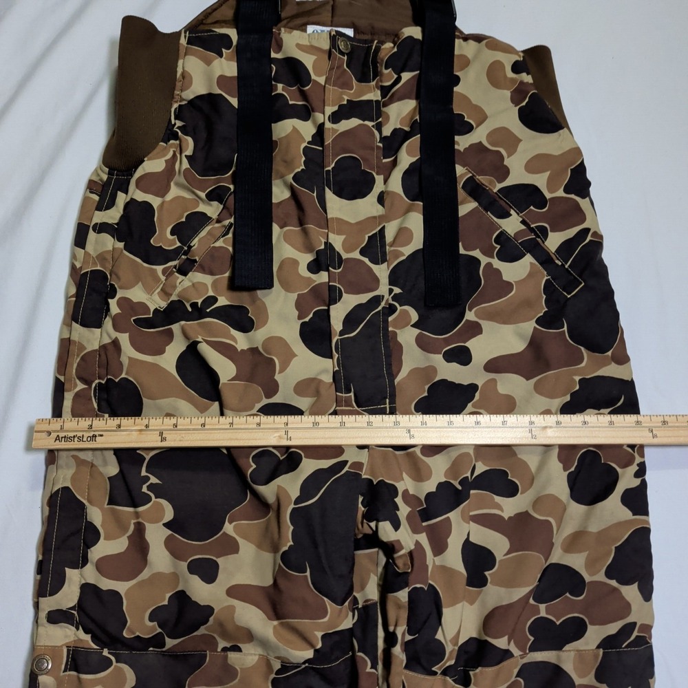 Vintage Columbia Sportswear Bibs Mens Size M Camo Insulated Hunting Overalls - Picture 9 of 13
